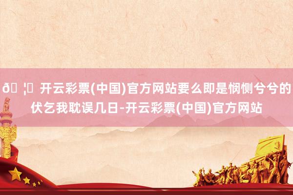 🦄开云彩票(中国)官方网站要么即是悯恻兮兮的伏乞我耽误几日-开云彩票(中国)官方网站