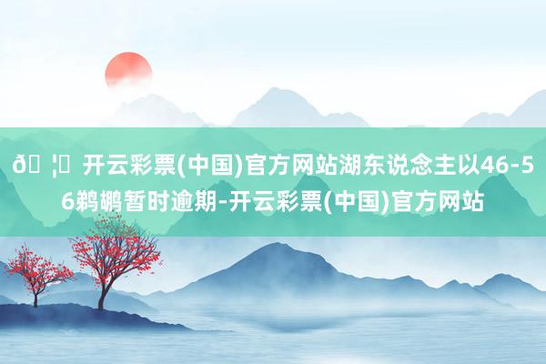 🦄开云彩票(中国)官方网站湖东说念主以46-56鹈鹕暂时逾期-开云彩票(中国)官方网站