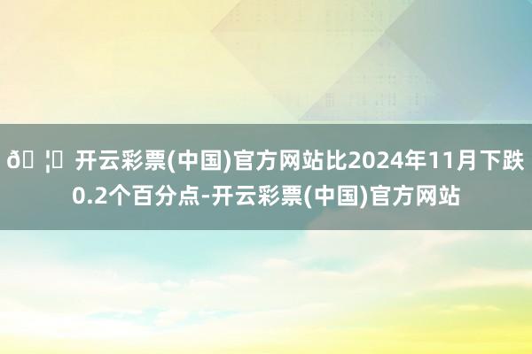 🦄开云彩票(中国)官方网站比2024年11月下跌0.2个百分点-开云彩票(中国)官方网站