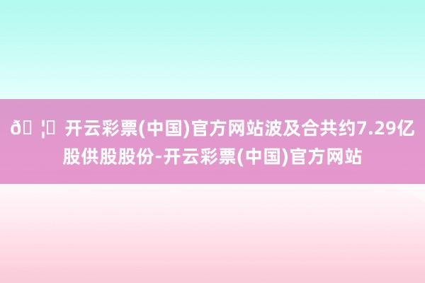 🦄开云彩票(中国)官方网站波及合共约7.29亿股供股股份-开云彩票(中国)官方网站