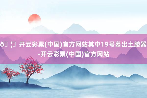 🦄开云彩票(中国)官方网站其中19号墓出土媵器-开云彩票(中国)官方网站