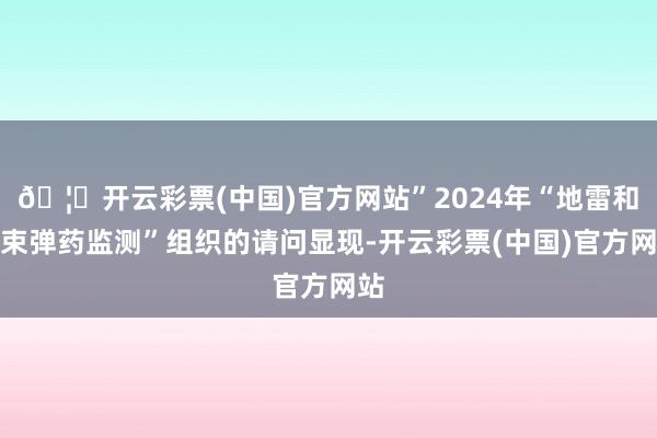 🦄开云彩票(中国)官方网站”2024年“地雷和集束弹药监测”组织的请问显现-开云彩票(中国)官方网站