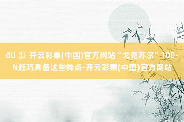 🦄开云彩票(中国)官方网站“戈克苏尔”100-N赶巧具备这些特点-开云彩票(中国)官方网站