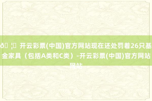 🦄开云彩票(中国)官方网站现在还处罚着26只基金家具（包括A类和C类）-开云彩票(中国)官方网站
