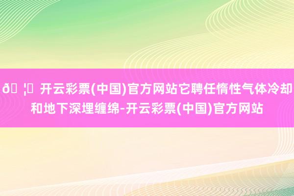 🦄开云彩票(中国)官方网站它聘任惰性气体冷却和地下深埋缠绵-开云彩票(中国)官方网站